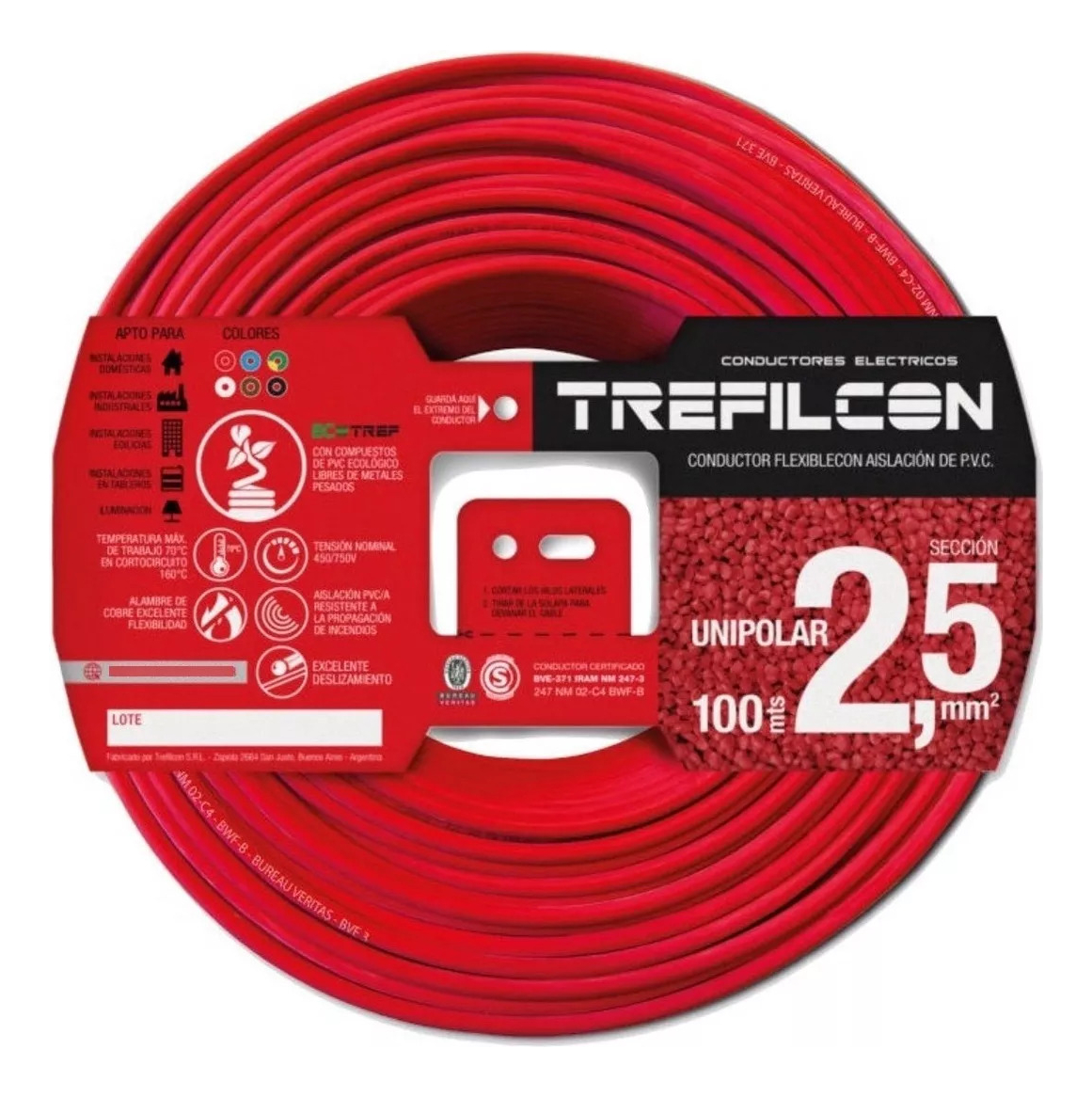 Cable Tipo Taller 3 X 2.5mm Rollo X 50 Mts