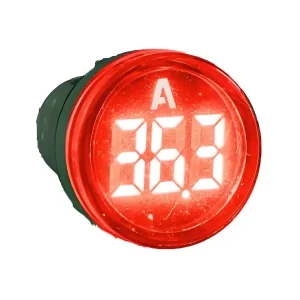 Amperimetro Digital + Toroide Ojo de Buey Ø 22mm 80-500V Rojo