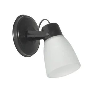 Aplique 1 Luz Con Tulipa Negro