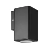 Aplique Pared Unidireccional Rectangular GU10 Negro Macroled