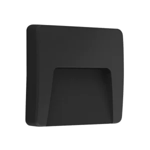 Aplique Unidireccional 3W Cuadrado Negro 3000K