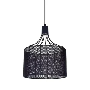 Colgante Jaula 1 Luz Bird 310mm Negro