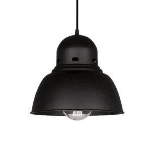 Colgante Negro Texturado Galponero 28cm E27