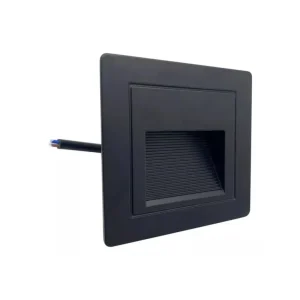 Embutido Para Pared Negro 3W LED 8.5x4cm