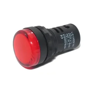 Indicador Luminoso Ojo de Buey Ø 22mm Led 380V Rojo