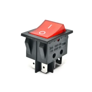 Llave Tecla 15A Interruptora Doble con Luz