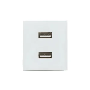 Modulo USB Doble Blanco Life Sica