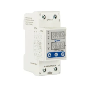 Protector Tension 220v Regulable Voltimetro y Amperimetro 40A.