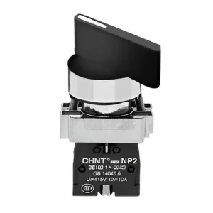 Selectora Metalica 3 Posiciones Ø22mm Negra NA+NA