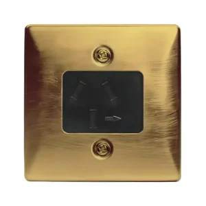 Toma de Piso Con Tapa de Bronce