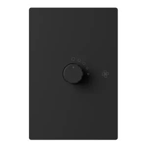 Llave Armada Milan 1 Dimmer Ventilador Negro