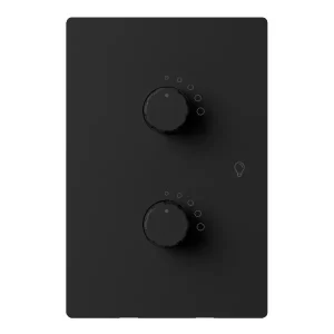Llave Armada Milan 2 Dimmers LED Negro