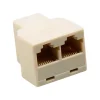 Adaptador RJ45 1 Hembra a 2 Hembras