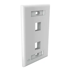 Faceplate de 2 Bocas RJ45 Cat 5e