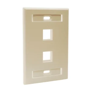 Faceplate de 2 Bocas RJ45 Cat 5e