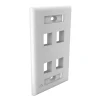Faceplate de 4 Bocas RJ45 Cat 5e