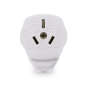 Ficha Hembra Lateral 10A Giratoria Blanca Kalop