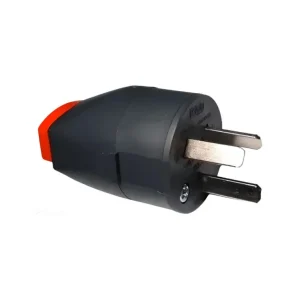 Ficha Macho Frontal 10A Negra Richi