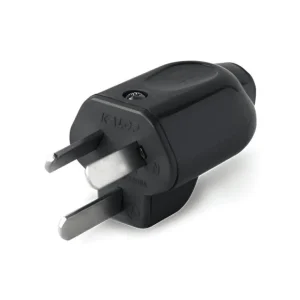 Ficha Macho K3 10A Negra Kalop