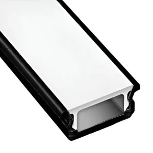 Perfil Aluminio Negro Para Tira LED Aplicar x Metro