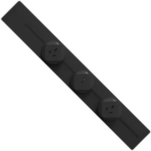 Riel De Embutir Movible 2 Tomas Usb A Usb C 50cm Negro