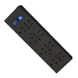 Zapatilla Prolongador Multinorma 4 Tomas Universal Sin Cable Negra
