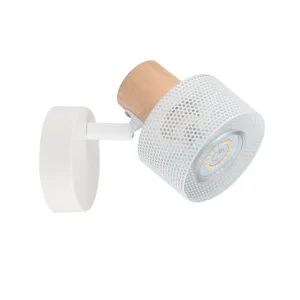 Aplique 1 Luz GU10 Blanco/Madera