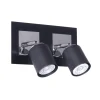 Aplique 2 Luces GU10 Negro/Cromo