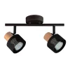 Aplique 2 Luces GU10 Negro/Madera