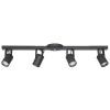 Aplique Barral GRANADA Para 4 Luces GU10 Negro