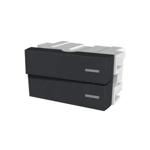Modulo Doble Punto Unipolar 10A Negro Jeluz
