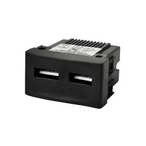 Modulo USB Doble 220v 2A Negro Kalop