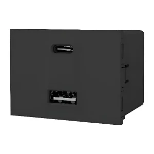 Modulo USB Doble A + C Gris Cambre
