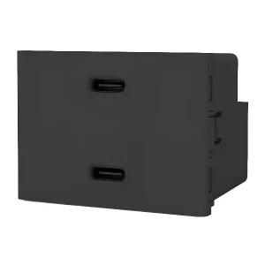 Modulo USB Doble C + C Gris Cambre