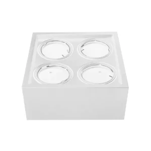 Spot Aplicar Cardanico BOX Blanco 4 Luces AR111