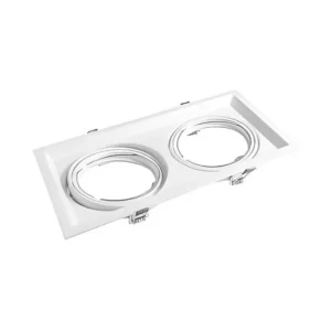 Spot Embutir Cardanico BOX Blanco 2 Luces AR111