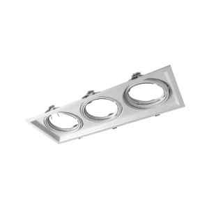 Spot Embutir Cardanico BOX Blanco 3 Luces AR111