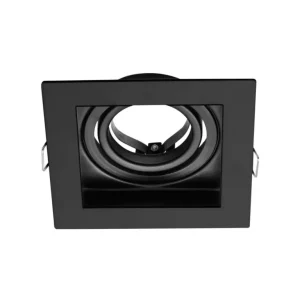 Spot Embutir Cuadrado Dicroica Antideslumbrante Negro