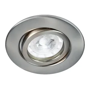 Spot Embutir Movil Redondo Dicroica Fundicion Acero