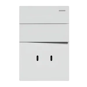 Llave Armada Milan 2 Puntos Combinado + 2 USB C Blanco