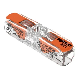 Conector Empalme en Línea 2 Vías 4mm WAGO